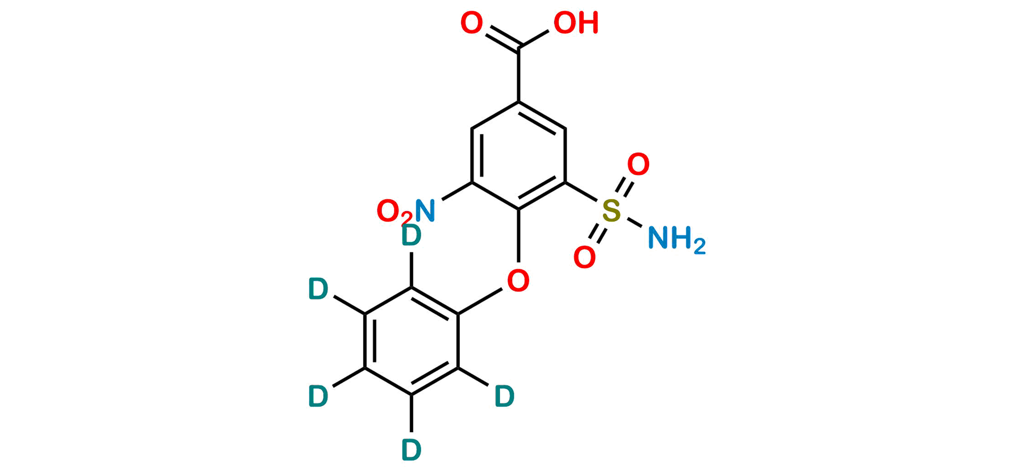 3-Nitro-4-Phenoxy-5-Sulfamoylbenzoic Acid D5